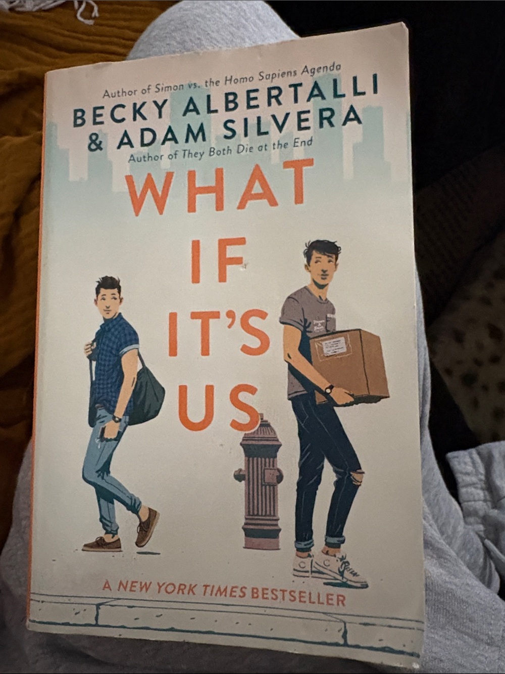 What If It's Us Paperback Book - White & Orange Cover